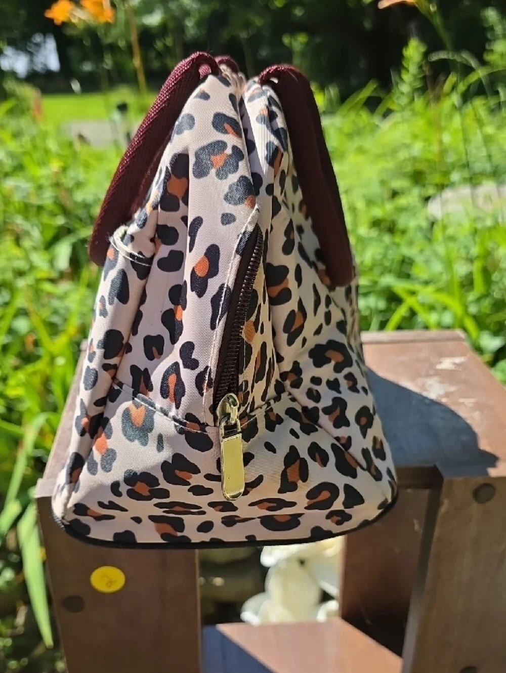 Leopard Print Women’s Lunch Box in Cream and Brown
